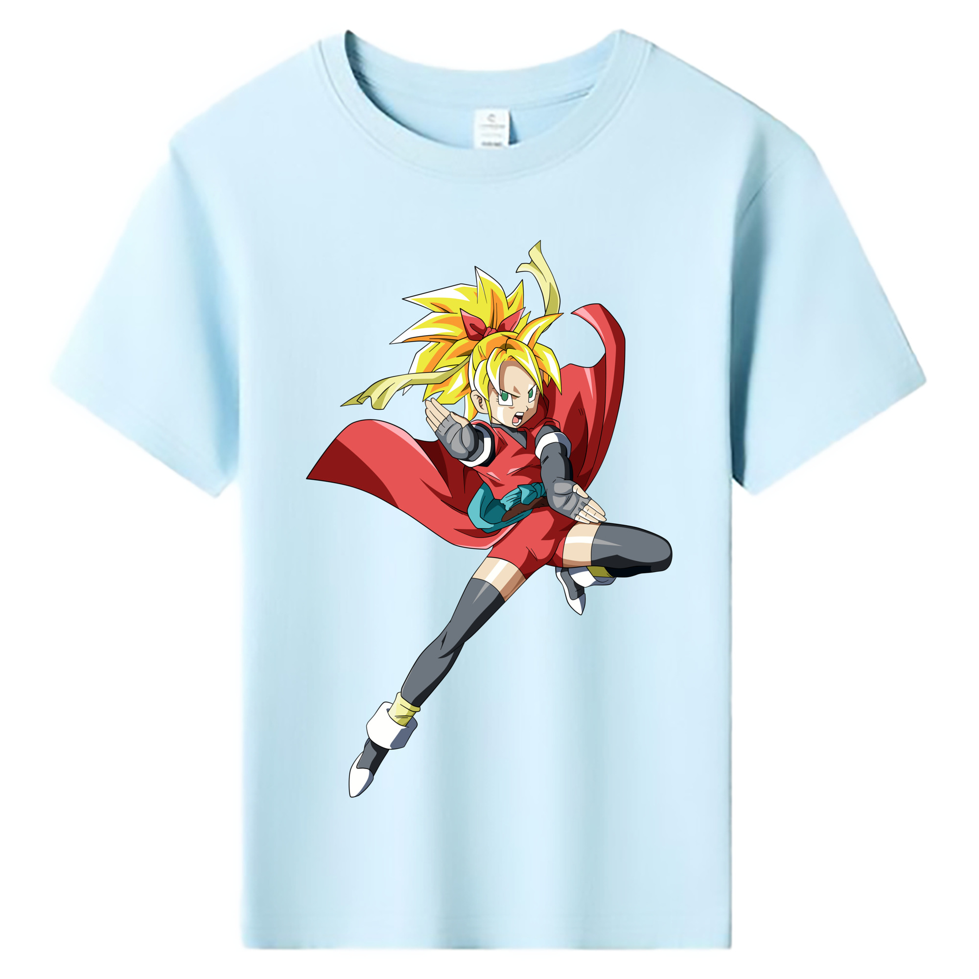 （画像用） ドラゴンボール カリフラ DRAGON BALL Caulifla 綿100％キッズTシャツ（フロントプリント）